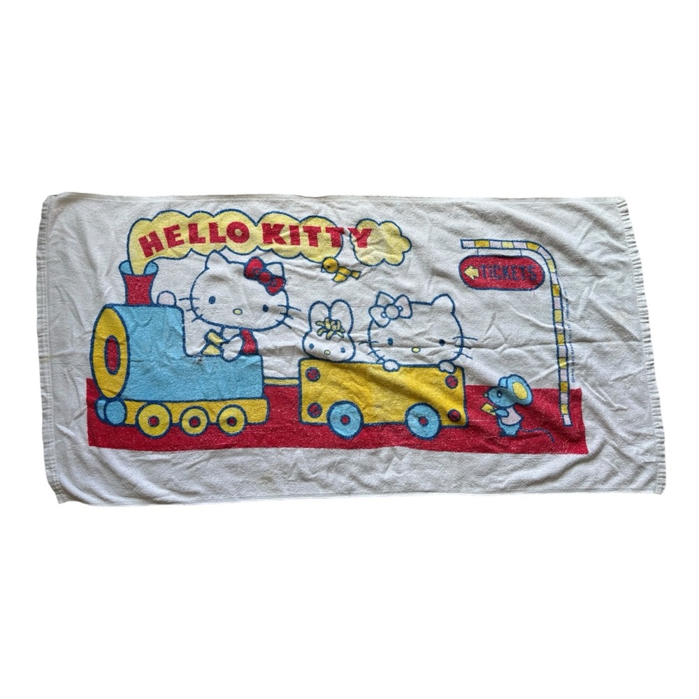 Vintage 90s 00s Y2K Hello Kitty Character Graphic Towel